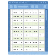 表計算ソフトの画面のいらすと