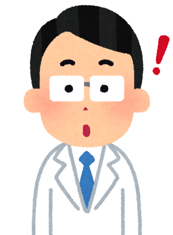 気づきを得た白衣の男性