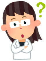 疑問な白衣の女性