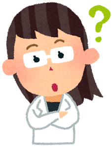 疑問な白衣の女性