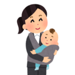 育児をする女性会社員