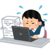 多忙な女性事務員のいらすと