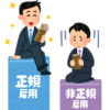 正規と非正規の賃金格差のいらすと