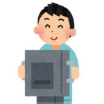 レントゲン撮影をする男性