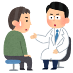男性に告知する医師