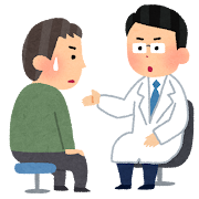 男性に告知する医師