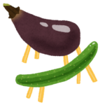 なすときゅうりの精霊馬のイラスト