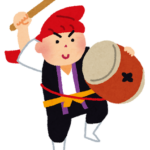 エイサーを踊る男性のいらすと