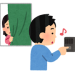 居留守をつかう女性のいらすと
