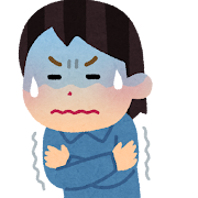 寒気・悪寒の女性のいらすと
