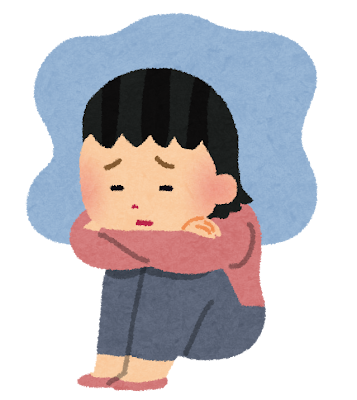 うつ病の女性のいらすと