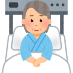入院中の女性のいらすと