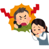 カスハラに対応する女性事務員のいらすと