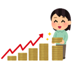 資産形成する女性のいらすと