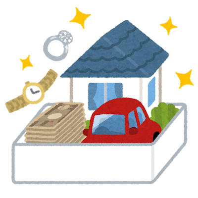 マイホームやマイカーなどの財産のいらすと