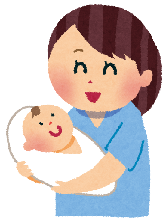 赤ちゃんとお母さんのイラスト
